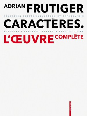 cover image of Adrian Frutiger – Caractères